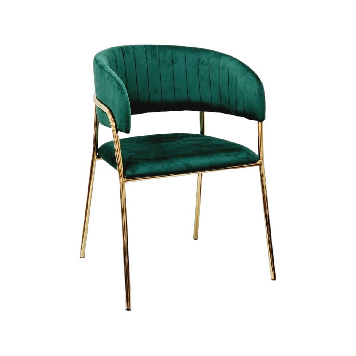 Sedia in velluto modello New Velvet gambe Oro col. Ottanio